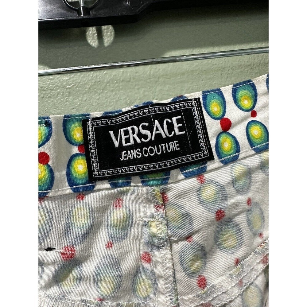 Vtg 90’s Versace Pants Colorful Olive Novelty Disco Atomic Art To Wear S… - Picture 8 of 16